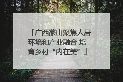 广西蒙山聚焦人居环境和产业融合 培育乡村“内在美”