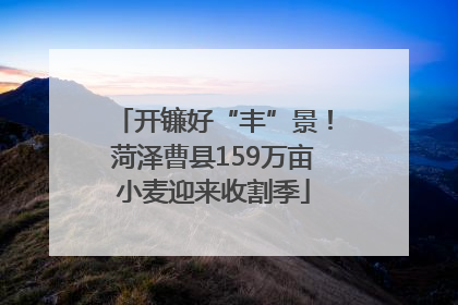 开镰好“丰”景！菏泽曹县159万亩小麦迎来收割季