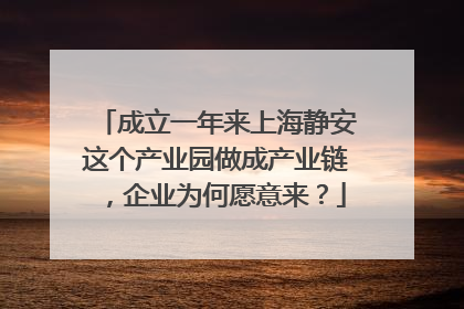 成立一年来上海静安这个产业园做成产业链，企业为何愿意来？