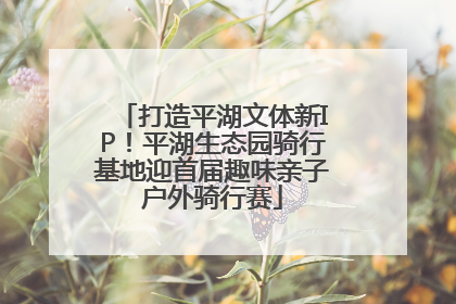 打造平湖文体新IP！平湖生态园骑行基地迎首届趣味亲子户外骑行赛