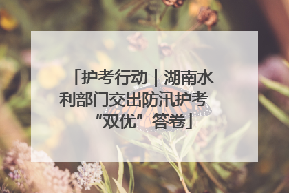 护考行动｜湖南水利部门交出防汛护考“双优”答卷