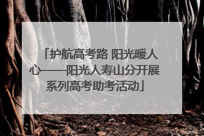 护航高考路 阳光暖人心——阳光人寿山分开展系列高考助考活动