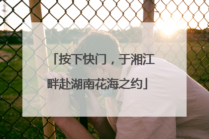按下快门，于湘江畔赴湖南花海之约