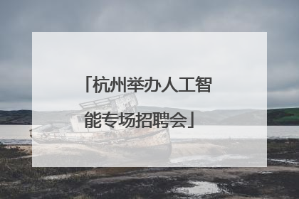 杭州举办人工智能专场招聘会