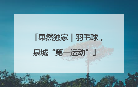 果然独家｜羽毛球，泉城“第一运动”