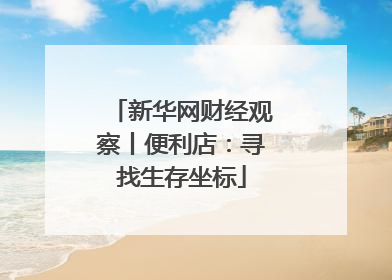 新华网财经观察丨便利店：寻找生存坐标