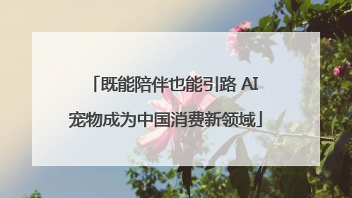 既能陪伴也能引路 AI宠物成为中国消费新领域