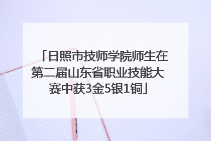 日照市技师学院师生在第二届山东省职业技能大赛中获3金5银1铜