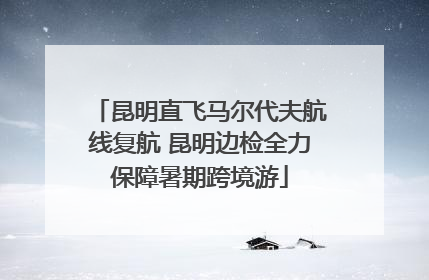 昆明直飞马尔代夫航线复航 昆明边检全力保障暑期跨境游