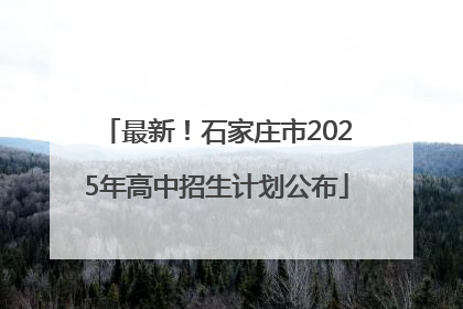 最新！石家庄市2025年高中招生计划公布