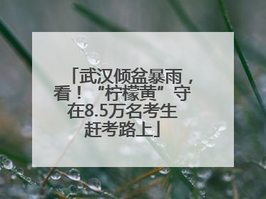 武汉倾盆暴雨，看！“柠檬黄”守在8.5万名考生赶考路上