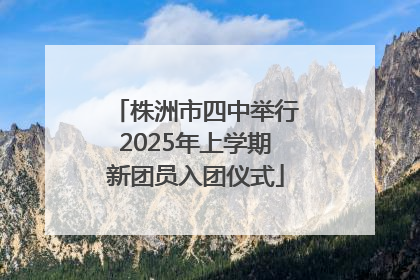 株洲市四中举行2025年上学期新团员入团仪式