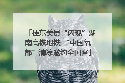 桂东美景“闪现”湖南高铁地铁 “中国氧都”清凉邀约全国客