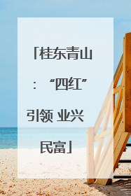桂东青山：“四红”引领 业兴民富