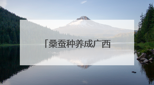 桑蚕种养成广西柳州柳江区民众增收致富特色产业