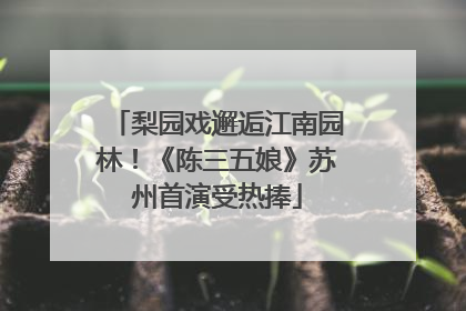 梨园戏邂逅江南园林！《陈三五娘》苏州首演受热捧