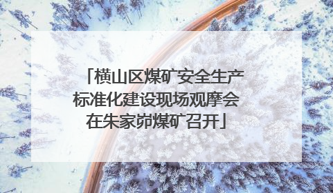 横山区煤矿安全生产标准化建设现场观摩会在朱家峁煤矿召开