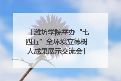潍坊学院举办“七四五”全环境立德树人成果展示交流会