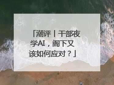 潮评丨干部夜学AI，阁下又该如何应对？