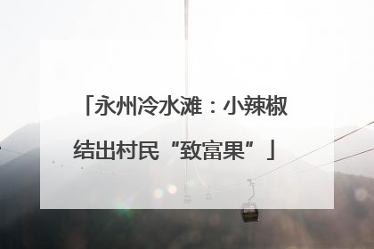 永州冷水滩：小辣椒结出村民“致富果”