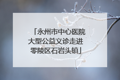 永州市中心医院大型公益义诊走进零陵区石岩头镇