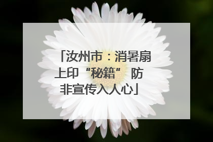 汝州市：消暑扇上印“秘籍” 防非宣传入人心