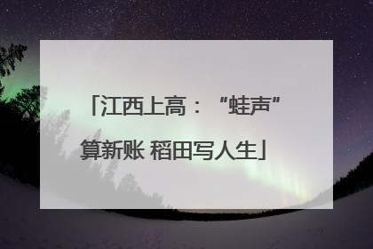 江西上高：“蛙声”算新账 稻田写人生