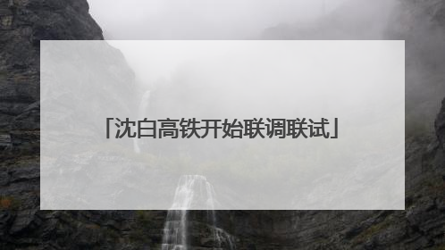 沈白高铁开始联调联试
