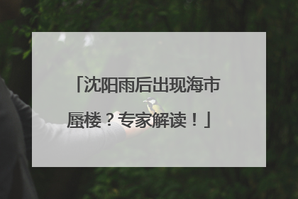 沈阳雨后出现海市蜃楼？专家解读！