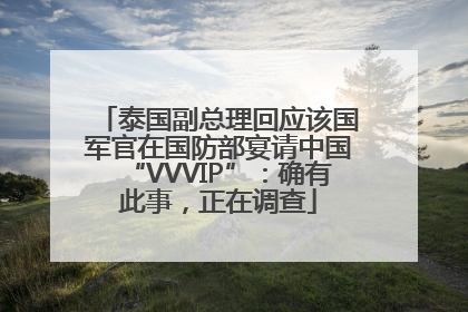泰国副总理回应该国军官在国防部宴请中国“VVVIP”：确有此事，正在调查