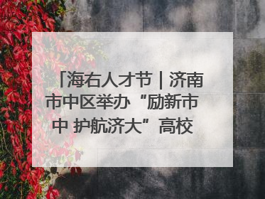 海右人才节｜济南市中区举办“励新市中 护航济大”高校行专场活动暨“青年人才 乐享市中”品牌推介会