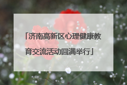 济南高新区心理健康教育交流活动圆满举行