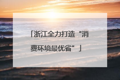 浙江全力打造“消费环境最优省”