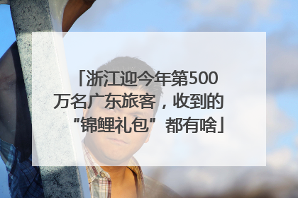 浙江迎今年第500万名广东旅客，收到的“锦鲤礼包”都有啥