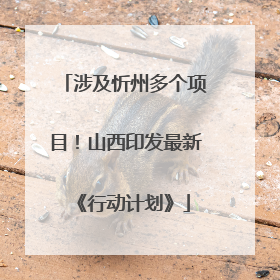 涉及忻州多个项目！山西印发最新《行动计划》