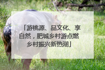 游桃源、品文化、享自然，肥城乡村游点燃乡村振兴新热潮