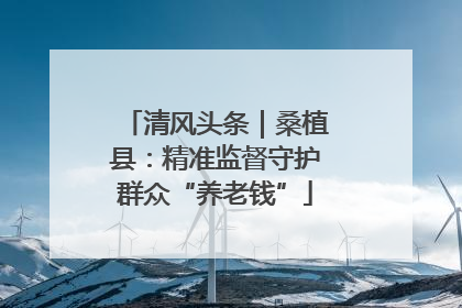 清风头条｜桑植县：精准监督守护群众“养老钱”
