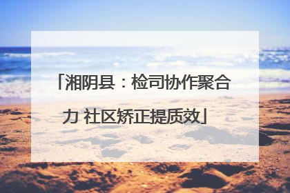 湘阴县：检司协作聚合力 社区矫正提质效