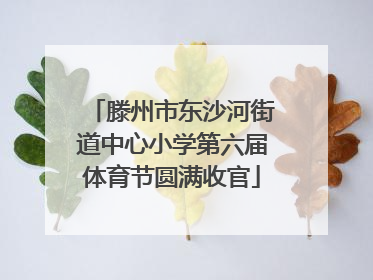 滕州市东沙河街道中心小学第六届体育节圆满收官