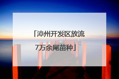漳州开发区放流7万余尾苗种