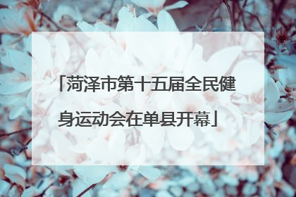菏泽市第十五届全民健身运动会在单县开幕