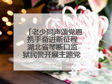 老少同声颂党恩 携手奋进新征程 湖北省琴断口监狱民警开展主题党日活动