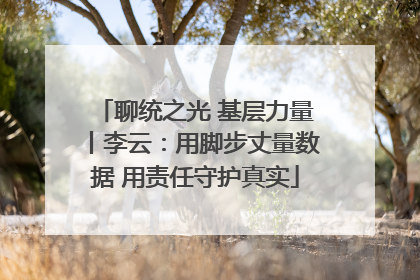 聊统之光 基层力量丨李云：用脚步丈量数据 用责任守护真实