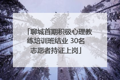 聊城首期积极心理教练培训班结业 30名志愿者持证上岗