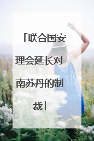 联合国安理会延长对南苏丹的制裁