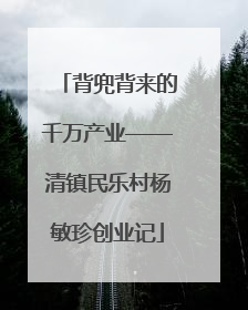 背兜背来的千万产业——清镇民乐村杨敏珍创业记