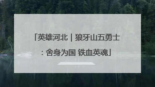 英雄河北｜狼牙山五勇士：舍身为国 铁血英魂