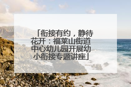 衔接有约，静待花开：福莱山街道中心幼儿园开展幼小衔接专题讲座