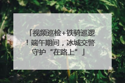 视频巡检+铁骑巡逻！端午期间，冰城交警守护“在路上”