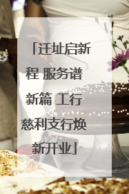 迁址启新程 服务谱新篇 工行慈利支行焕新开业